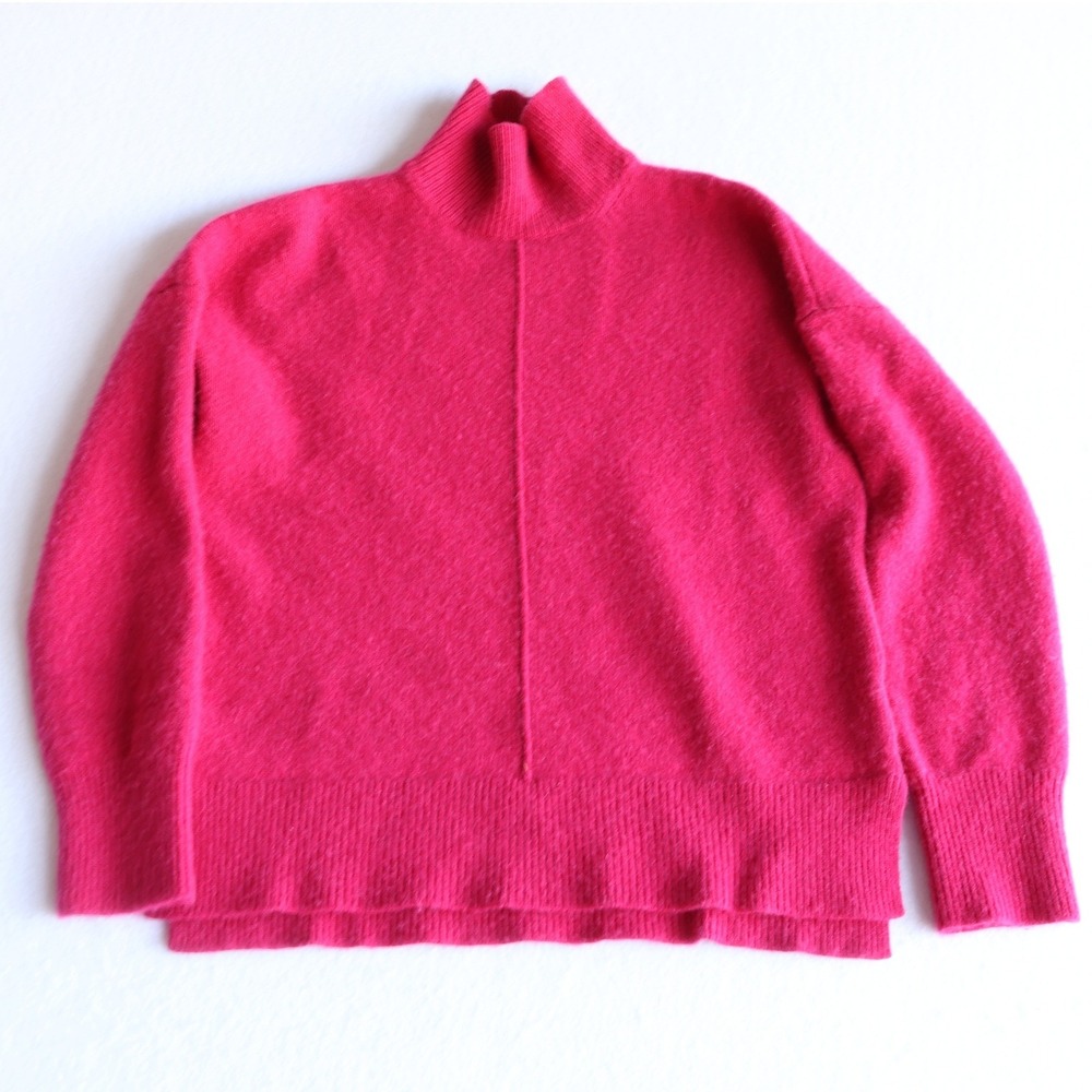 Theory 100% Cashmere Turtleneck Sweater Hot Pink Women's Medium
